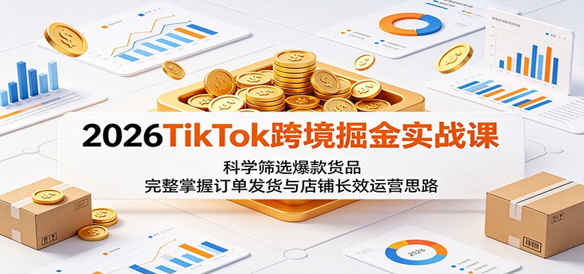 2026TikTok跨境掘金实战课:科学筛选爆款货品,完整掌握订单发货与店铺长效运营思路插图 2026TikTok跨境掘金实战课:科学筛选爆款货品,完整掌握订单发货与店铺长效运营思路插图