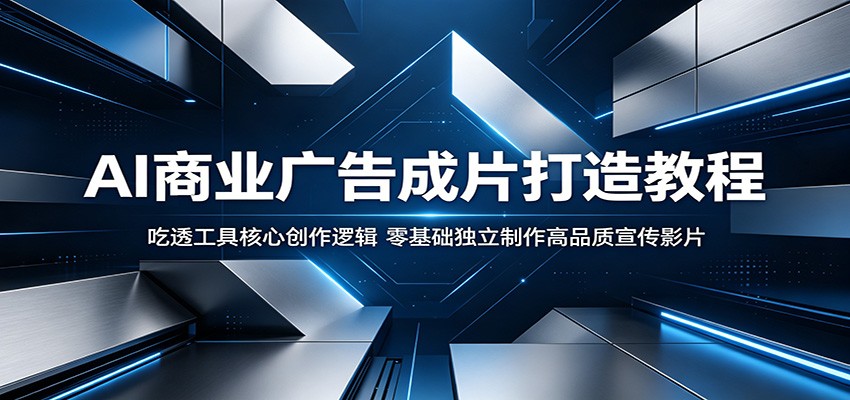AI商业广告成片打造教程：吃透工具核心创作逻辑，零基础独立制作高品质宣传影片插图