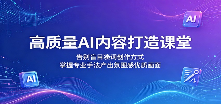 高质量AI内容打造课堂:告别盲目凑词创作方式,掌握专业手法产出氛围感优质画面插图 高质量AI内容打造课堂:告别盲目凑词创作方式,掌握专业手法产出氛围感优质画面插图