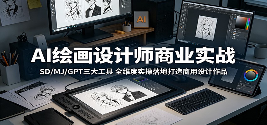 AI绘画设计师商业实战:SD/MJ/GPT三大工具,全维度实操落地打造商用设计作品插图 AI绘画设计师商业实战:SD/MJ/GPT三大工具,全维度实操落地打造商用设计作品插图