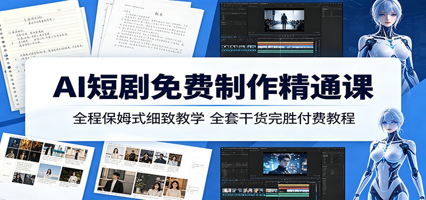 AI短剧免费制作精通课:全程保姆式细致教学,全套干货完胜付费教程插图 AI短剧免费制作精通课:全程保姆式细致教学,全套干货完胜付费教程插图