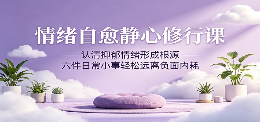 情绪自愈静心修行课:认清抑郁情绪形成根源,六件日常小事轻松远离负面内耗插图 情绪自愈静心修行课:认清抑郁情绪形成根源,六件日常小事轻松远离负面内耗插图