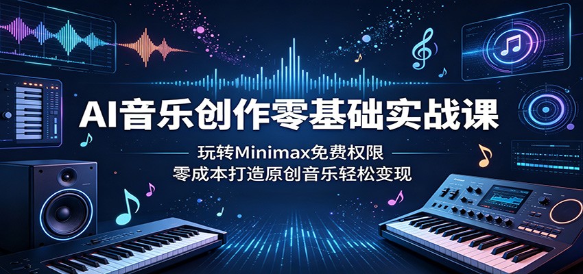 AI音乐创作零基础实战课:玩转Minimax免费权限,零成本打造原创音乐轻松变现插图 AI音乐创作零基础实战课:玩转Minimax免费权限,零成本打造原创音乐轻松变现插图