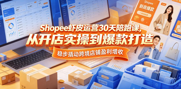 Shopee虾皮运营30天陪跑课，从开店实操到爆款打造，稳步撬动跨境店铺盈利增收插图