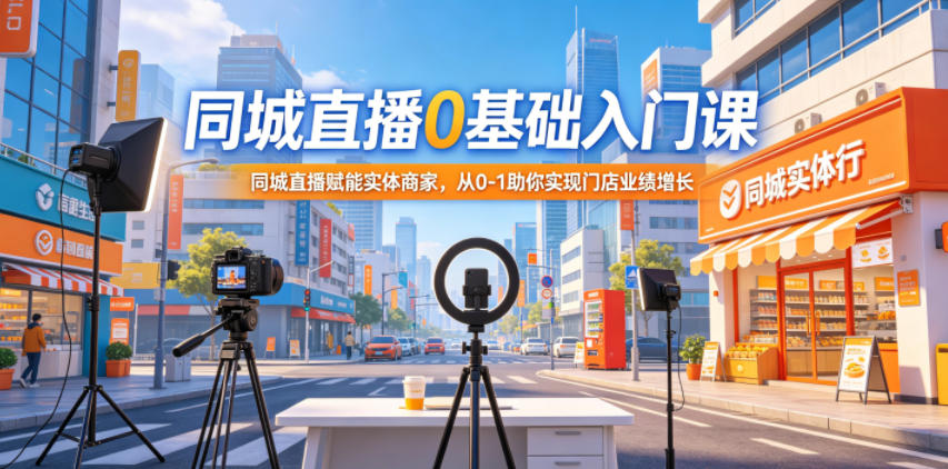 同城直播0基础入门课，同城直播赋能实体商家，从0-1助你实现门店业绩增长插图