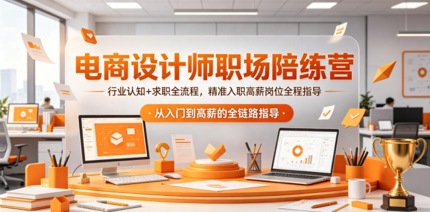 电商设计师职场陪练营，行业认知+求职全流程，精准入职高薪岗位全程指导插图