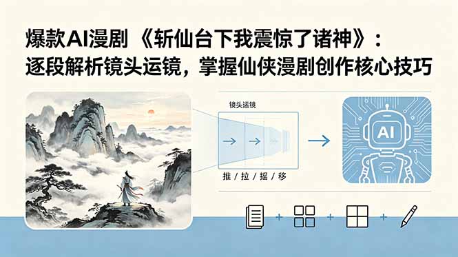 (18620期)爆款AI漫剧《斩仙台下我震惊了诸神》:逐段解析镜头运镜,掌握仙侠漫剧创作核心技巧插图 (18620期)爆款AI漫剧《斩仙台下我震惊了诸神》:逐段解析镜头运镜,掌握仙侠漫剧创作核心技巧插图