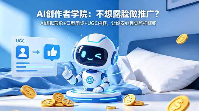 (18599期)AI创作者学院:不想露脸做推广?AI虚拟形象+口型同步+UGC内容,让你安心睡觉照样赚钱插图 (18599期)AI创作者学院:不想露脸做推广?AI虚拟形象+口型同步+UGC内容,让你安心睡觉照样赚钱插图