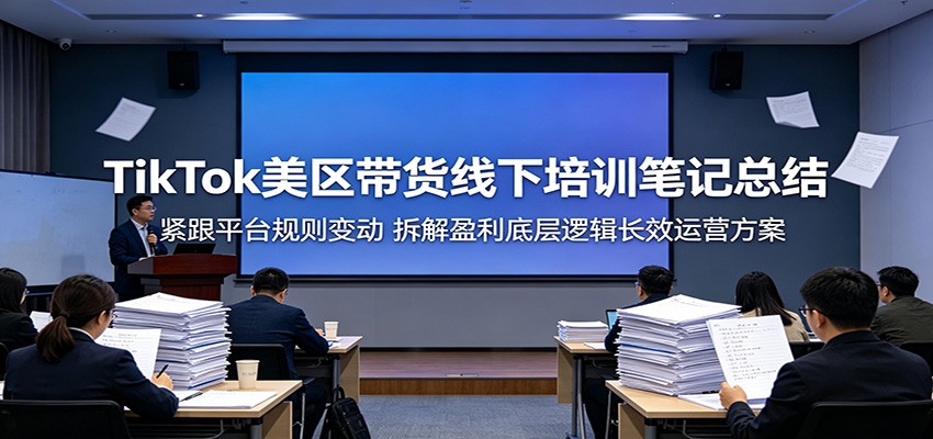 TikTok美区带货线下培训笔记总结：紧跟平台规则变动，拆解盈利底层逻辑长效运营方案插图
