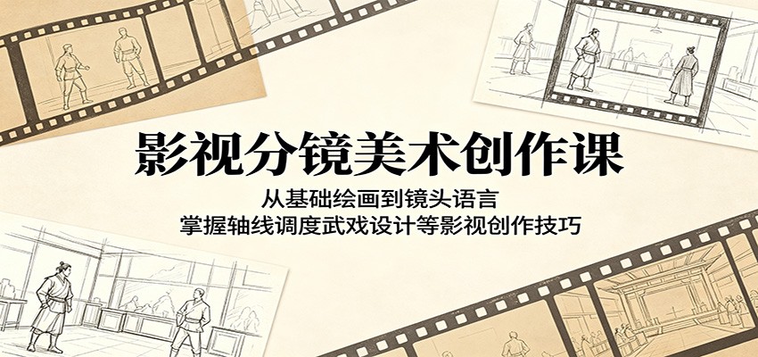 影视分镜美术创作课：从基础绘画到镜头语言，掌握轴线调度武戏设计等影视创作技巧插图
