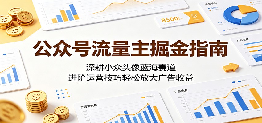 公众号流量主掘金指南:深耕小众头像蓝海赛道,进阶运营技巧轻松放大广告收益插图 公众号流量主掘金指南:深耕小众头像蓝海赛道,进阶运营技巧轻松放大广告收益插图