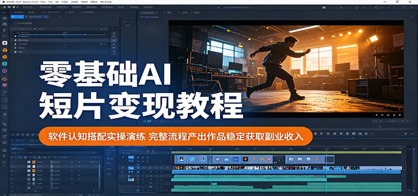 零基础AI短片变现教程:软件认知搭配实操演练,完整流程产出作品稳定获取副业收入插图 零基础AI短片变现教程:软件认知搭配实操演练,完整流程产出作品稳定获取副业收入插图