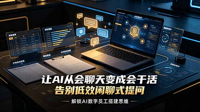 (19130期)让AI从会聊天变成会干活,告别低效闲聊式提问,解锁AI数字员工搭建思维插图 (19130期)让AI从会聊天变成会干活,告别低效闲聊式提问,解锁AI数字员工搭建思维插图