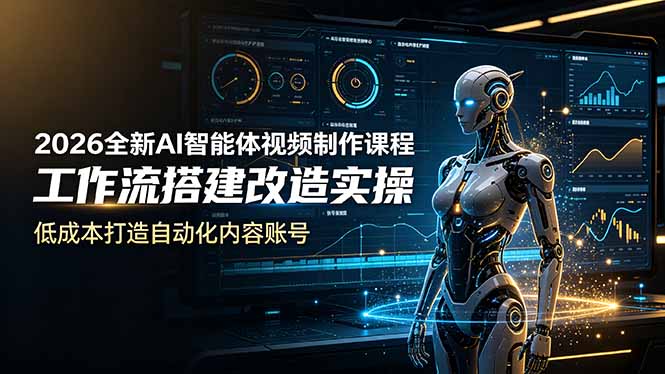 (19127期)2026全新AI Codex智能体视频制作课程,工作流搭建改造实操,低成本打造自动化内容账号插图 (19127期)2026全新AI Codex智能体视频制作课程,工作流搭建改造实操,低成本打造自动化内容账号插图