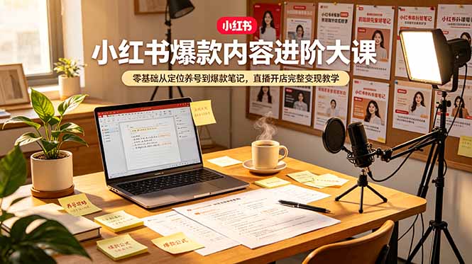 (19118期)小红书爆款内容进阶大课,零基础从定位养号到爆款笔记,直播开店完整变现教学插图 (19118期)小红书爆款内容进阶大课,零基础从定位养号到爆款笔记,直播开店完整变现教学插图