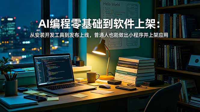 （19109期）AI编程零基础到软件上架：从安装开发工具到发布上线，普通人也能做出小程序并上架应用商店插图