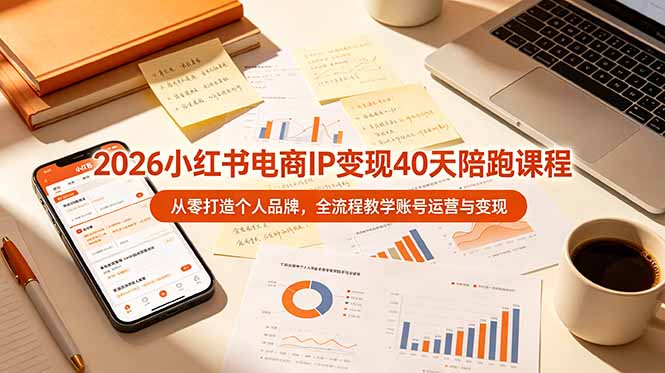 （19103期）2026小红书电商IP变现40天陪跑课程-11期，从零打造个人品牌，全流程教学账号运营与变现插图
