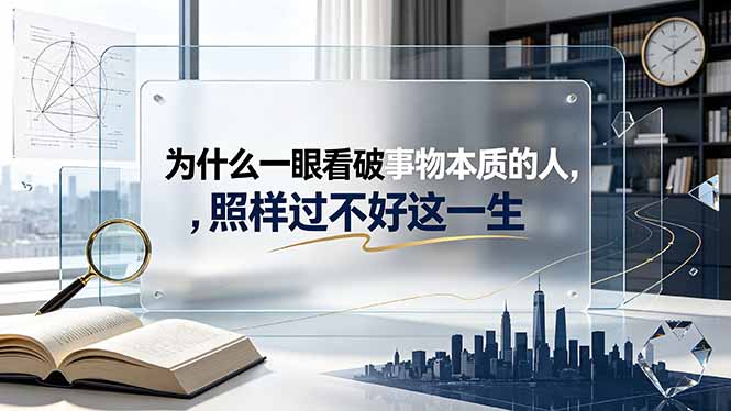 (19165期)付费文章:为什么一眼看破事物本质的人,照样过不好这一生插图 (19165期)付费文章:为什么一眼看破事物本质的人,照样过不好这一生插图
