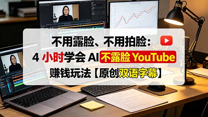 (19161期)不用露脸、不用拍脸:4 小时学会 AI 不露脸 YouTube 赚钱玩法【原创双语字幕】插图 (19161期)不用露脸、不用拍脸:4 小时学会 AI 不露脸 YouTube 赚钱玩法【原创双语字幕】插图