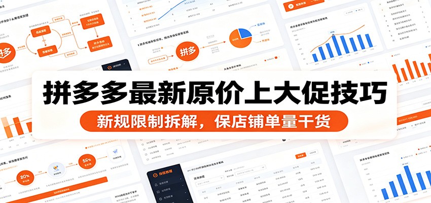拼多多最新原价上大促技巧：新规限制拆解，保店铺单量干货插图