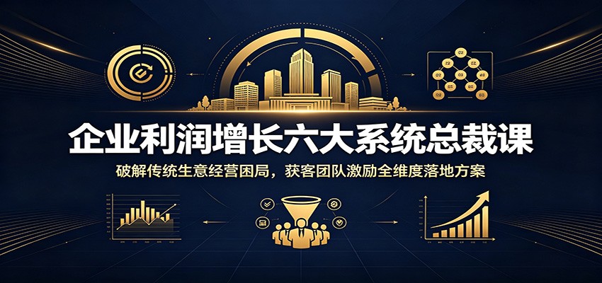企业利润增长六大系统总裁课：破解传统生意经营困局，获客团队激励全维度落地方案插图