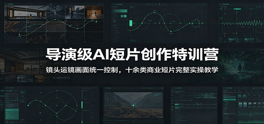 导演级AI短片创作特训营:镜头运镜画面统一控制,十余类商业短片完整实操教学(更新)插图 导演级AI短片创作特训营:镜头运镜画面统一控制,十余类商业短片完整实操教学(更新)插图