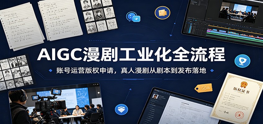 AIGC漫剧工业化全流程:账号运营版权申请,真人漫剧从剧本到发布落地插图 AIGC漫剧工业化全流程:账号运营版权申请,真人漫剧从剧本到发布落地插图