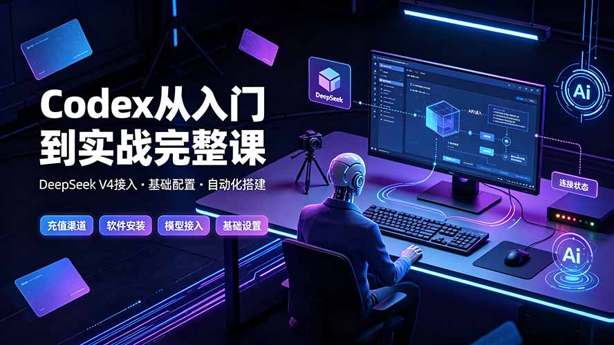 (19257期)Codex从入门到实战完整课|充值·安装·接入DeepSeek,记忆·插件·Skill·CLI·MCP全拆解插图 (19257期)Codex从入门到实战完整课|充值·安装·接入DeepSeek,记忆·插件·Skill·CLI·MCP全拆解插图