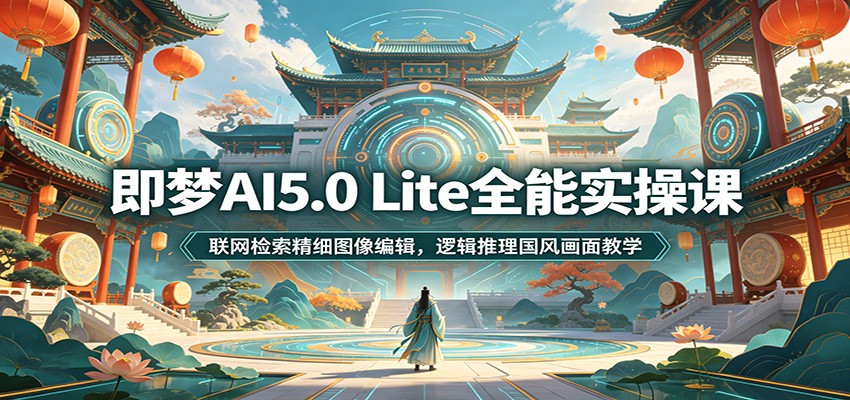 即梦AI5.0 Lite全能实操课:联网检索精细图像编辑,逻辑推理国风画面教学插图 即梦AI5.0 Lite全能实操课:联网检索精细图像编辑,逻辑推理国风画面教学插图