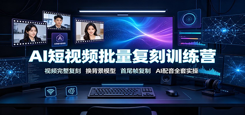 AI短视频批量复刻训练营:视频完整复刻,换背景模型、首尾帧复制、AI配音全套实操插图 AI短视频批量复刻训练营:视频完整复刻,换背景模型、首尾帧复制、AI配音全套实操插图