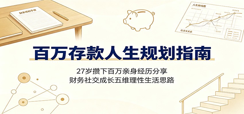 百万存款人生规划指南：27岁攒下百万亲身经历分享，财务社交成长五维理性生活思路插图