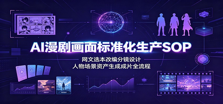 AI漫剧画面标准化生产SOP:网文选本改编分镜设计,人物场景资产生成成片全流程插图 AI漫剧画面标准化生产SOP:网文选本改编分镜设计,人物场景资产生成成片全流程插图