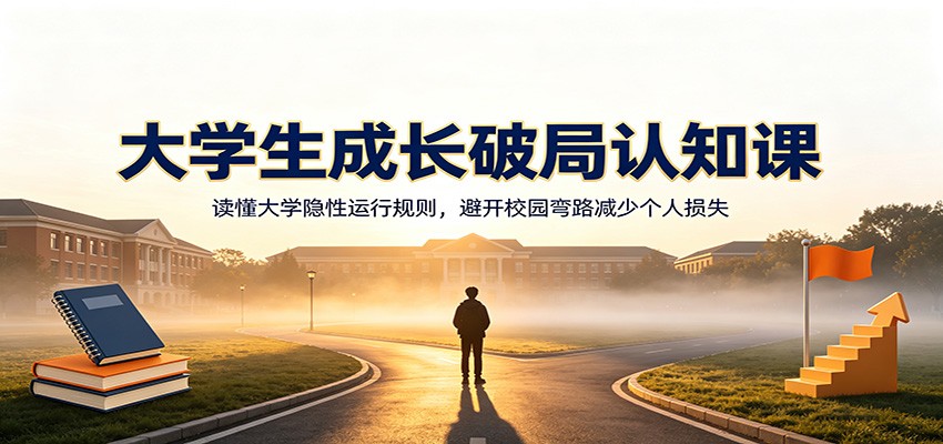 大学生成长破局认知课:读懂大学隐性运行规则,避开校园弯路减少个人损失插图 大学生成长破局认知课:读懂大学隐性运行规则,避开校园弯路减少个人损失插图
