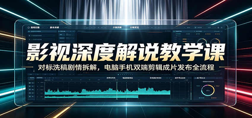 影视深度解说教学课:对标洗稿剧情拆解,电脑手机双端剪辑成片发布全流程插图 影视深度解说教学课:对标洗稿剧情拆解,电脑手机双端剪辑成片发布全流程插图