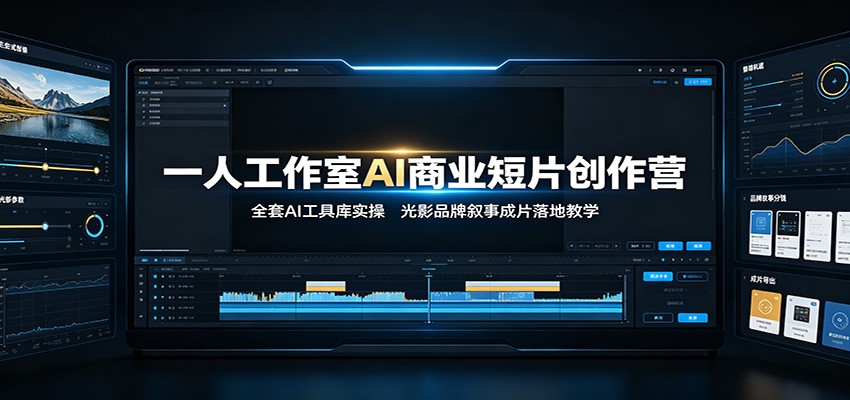 一人工作室AI商业短片创作营:全套AI工具库实操,光影品牌叙事成片落地教学插图 一人工作室AI商业短片创作营:全套AI工具库实操,光影品牌叙事成片落地教学插图