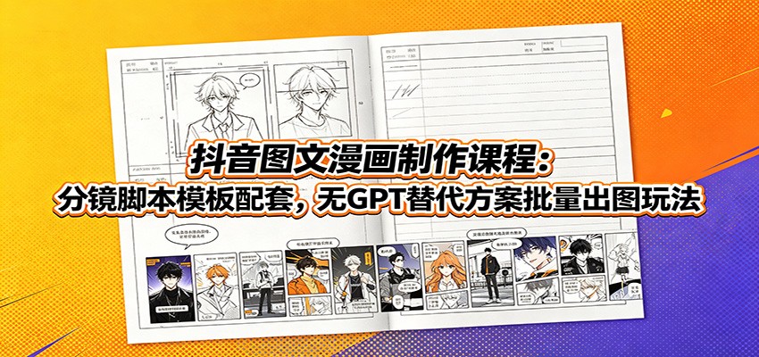 抖音图文漫画制作课程:分镜脚本模板配套,无GPT替代方案批量出图玩法插图 抖音图文漫画制作课程:分镜脚本模板配套,无GPT替代方案批量出图玩法插图