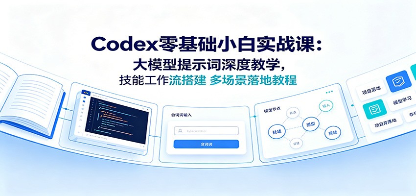 Codex零基础小白实战课：大模型提示词深度教学，技能工作流搭建多场景落地教程插图