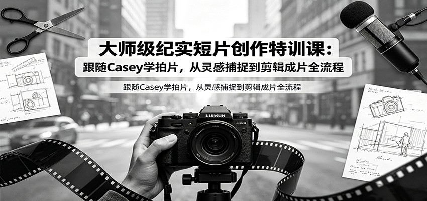 大师级纪实短片创作特训课：跟随Casey学拍片，从灵感捕捉到剪辑成片全流程插图
