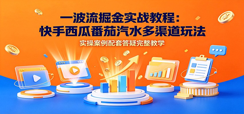 一波流掘金实战教程:快手西瓜番茄汽水多渠道玩法,实操案例配套答疑完整教学插图 一波流掘金实战教程:快手西瓜番茄汽水多渠道玩法,实操案例配套答疑完整教学插图