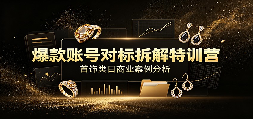 爆款账号对标拆解特训营:首饰类目商业案例分析,配套完整资料内容插图 爆款账号对标拆解特训营:首饰类目商业案例分析,配套完整资料内容插图