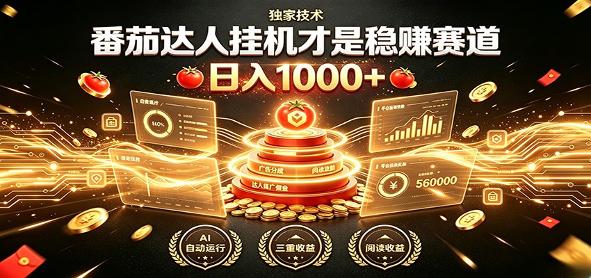 别再瞎找副业！番茄达人挂机才是稳赚赛道 日入1000+插图