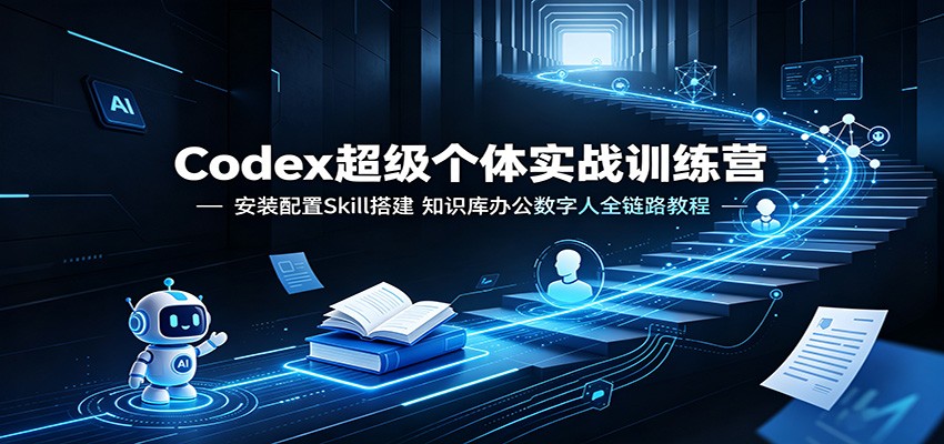 Codex超级个体实战训练营:安装配置Skill搭建,知识库办公数字人全链路教程插图 Codex超级个体实战训练营:安装配置Skill搭建,知识库办公数字人全链路教程插图