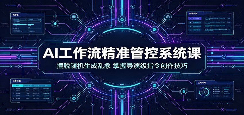 AI工作流精准管控系统课:摆脱随机生成乱象,掌握导演级指令创作技巧插图 AI工作流精准管控系统课:摆脱随机生成乱象,掌握导演级指令创作技巧插图