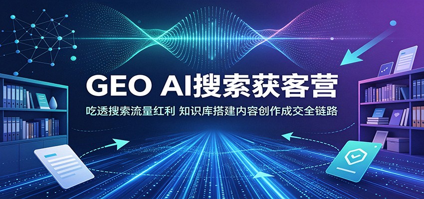 GEO AI搜索获客营：吃透搜索流量红利，知识库搭建内容创作成交全链路插图