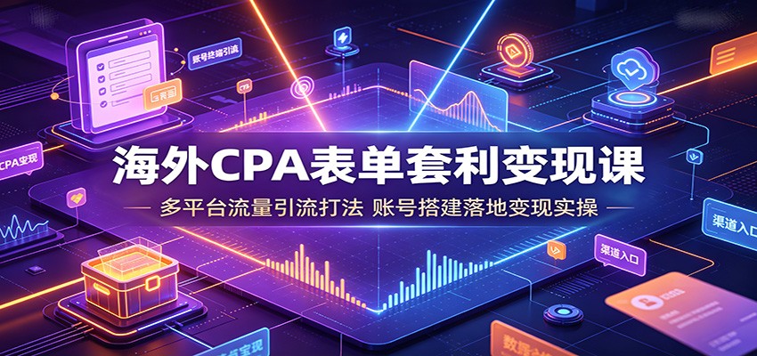 海外CPA表单套利变现课:多平台流量引流打法,账号搭建落地变现实操插图 海外CPA表单套利变现课:多平台流量引流打法,账号搭建落地变现实操插图