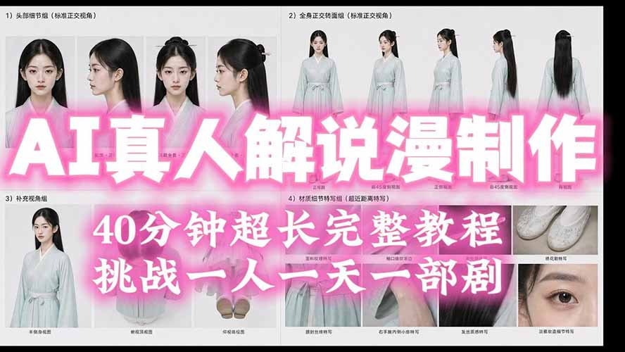 (19508期)2026AI真人解说漫剧制作40分钟超长完整教程:自动批量化制作,挑战一人一天一部剧!插图 (19508期)2026AI真人解说漫剧制作40分钟超长完整教程:自动批量化制作,挑战一人一天一部剧!插图