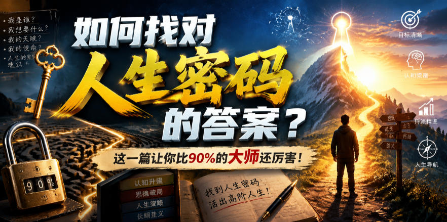 （19601期）付费文章：如何找对人生密码的答案？这一篇让你比90%的大师还厉害！插图