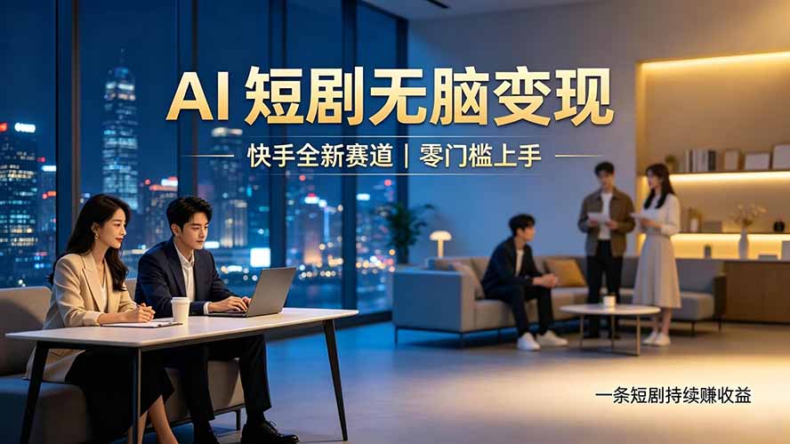 (19577期)别乱找副业了,快手 AI 短剧零门槛长久被动增收插图 (19577期)别乱找副业了,快手 AI 短剧零门槛长久被动增收插图