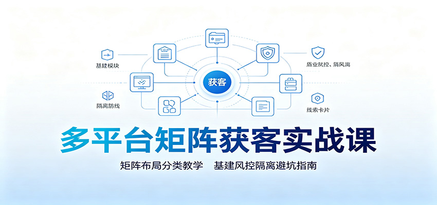 多平台矩阵获客实战课:矩阵布局分类教学,基建风控隔离避坑指南插图 多平台矩阵获客实战课:矩阵布局分类教学,基建风控隔离避坑指南插图