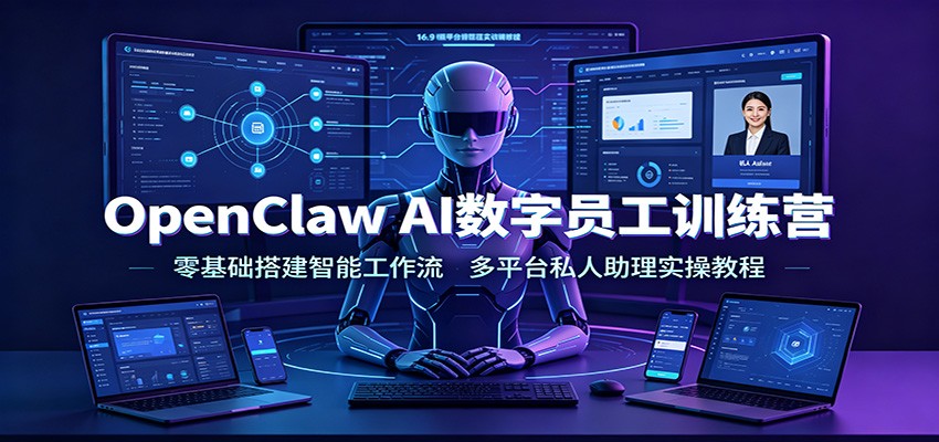OpenClaw AI数字员工训练营：零基础搭建智能工作流，多平台私人助理实操教程插图